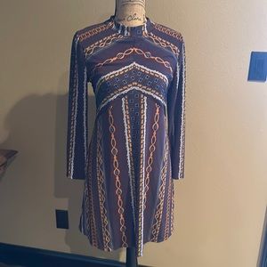 Free People dress nwot size med multi color back zipper